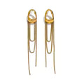 Geometric Tassel Chain Drop Dangle Earrings