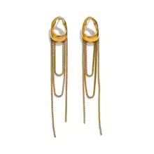 Geometric Tassel Chain Drop Dangle Earrings