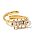 Cubic Zirconia Adjustable Ring
