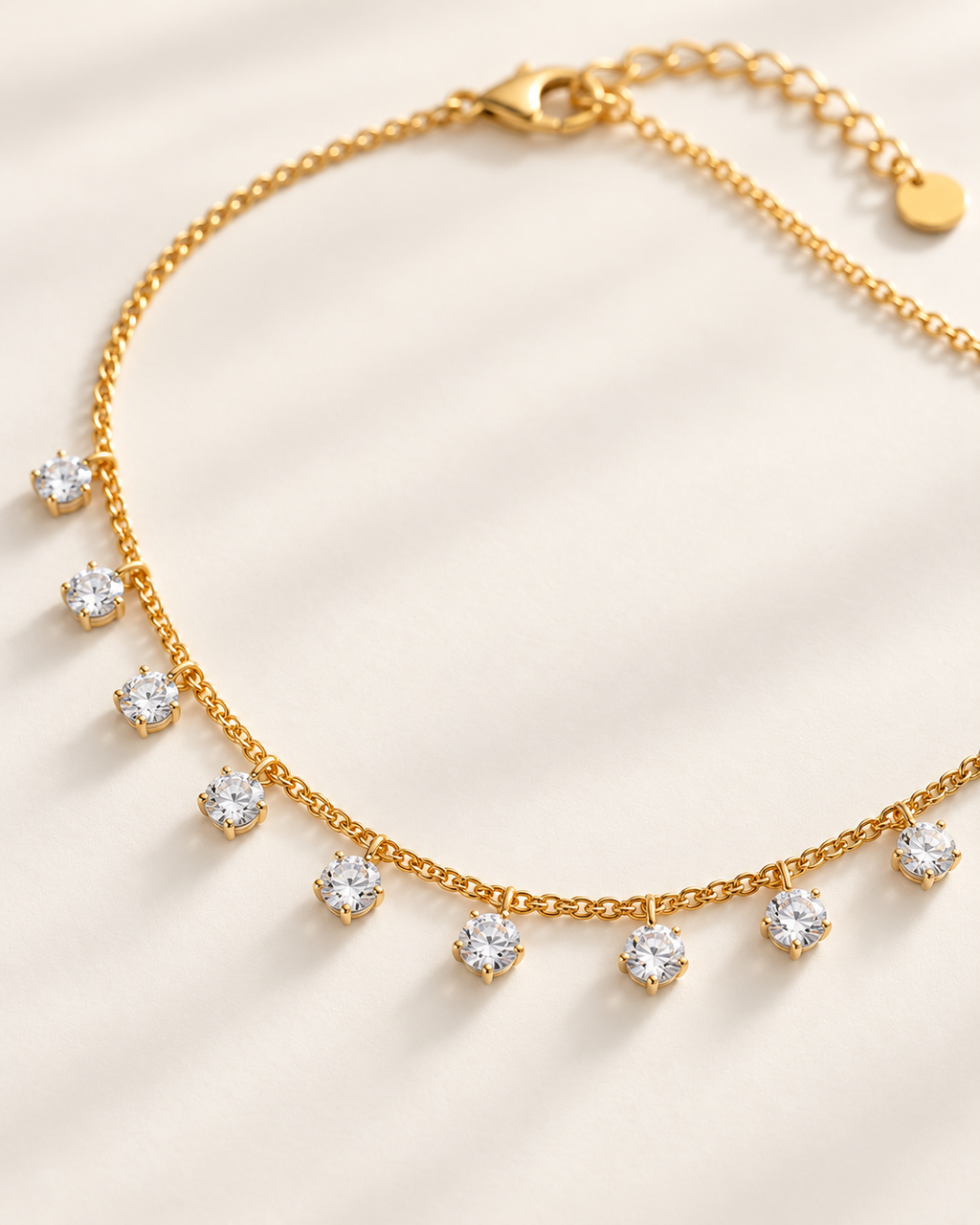 Cubic Zirconia Chic Chain Necklace