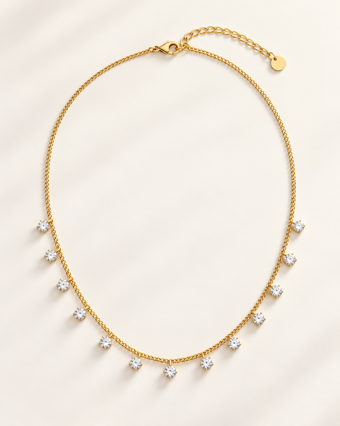 Cubic Zirconia Chic Chain Necklace